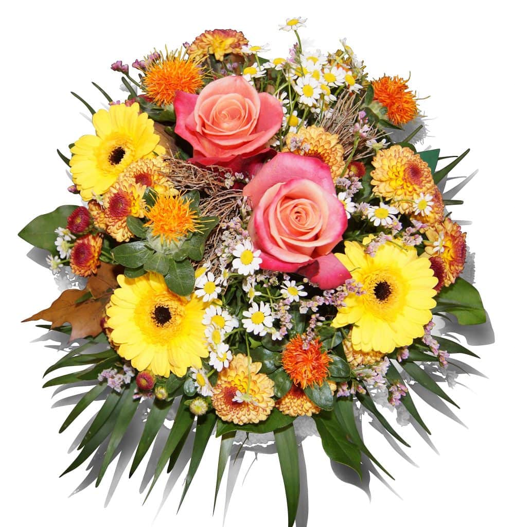 Blumenstrauß Jody – Sommerstrauß in Gelb & Orange – frisch vom Münchner Floristen